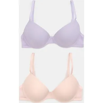 Podprsenka Sinsay - Sada žebrovaných push-up podprsenek 2 pack - vícebarevná - 530GV-MLC - 530GV-MLC-80C