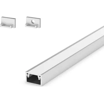 LED osvětlení SET-PROFIL (E2) SR/ML 2m - sestava profilu, difuzoru a koncovek