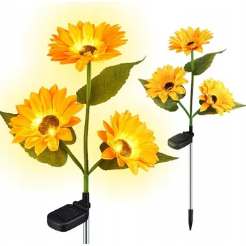 Venkovní osvětlení SOLÁRNÍ ZAHRADNÍ LAMPA LED KVĚT SLUNEČNICE ZAPICHOVACÍ 80cm DEKORATIVNÍ DO ZAHRADY
