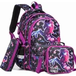 Jasmine Dívčí školní batoh set 3v1 Unicorn Dream 24L Jasminestar 97k-cube