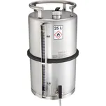 Bezpečnostní nádoba z nerezu, s čepovacím kohoutem a stavoznakem, objem 25 l