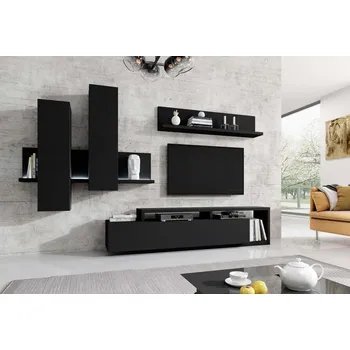 Obývací stěna Obývací sestava BOTA Černá supermat