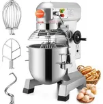 VEVOR Komerční mixér Elektrický kuchyňský mixér s objemem 10 l, elektrický mixér na těsto 500 W Nastavitelný komerční mixér/mlýnek 220 V Stojanový mixér pro komerční kuchyni