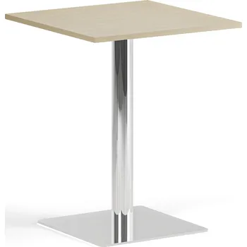 Psací stůl B2B Partner Konferenční stolek ENZO, 60x60 cm, chrom podnož, bříza