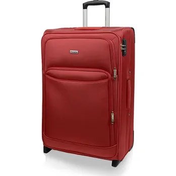 AVANCEA Textilní cestovní kufr A1011-1 Red 2W červený L 69x46x30 cm