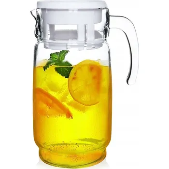 Skleněný džbán s víkem na servírování a nalévání nápojů, šťáv a limonád VILDE 2 l