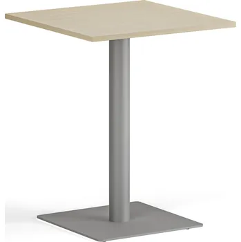 Psací stůl B2B Partner Konferenční stolek ENZO, 60x60 cm, šedostříbrná podnož, bříza