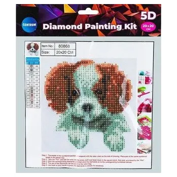 Set školních potřeb Diamentowa mozaika 5D - Puppy 20x20 80868