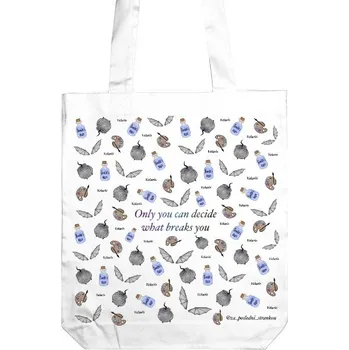 Taška z bio bavlny s potiskem Plátěná taška Dvůr trnů a růží