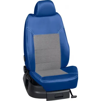 Potah sedadla Autopotahy Volkswagen TOURAN / TOURAN /10.2015->, Touran (5 míst), KOŽENKA > OR 0119 (OR 0119 / Modrý koženkový bok)