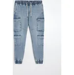 Sinsay - Džínové jogger kalhoty - modrá - 270HR-50J - 270HR-50J-32