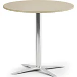 Konferenční stolek AURA, průměr 60 cm, chrom podnož, bříza 225948824