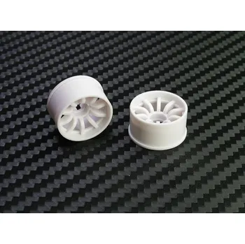RC vybavení PN Racing Mini-Z 2WD Machine Cut 10 Spoke Rear Wheel R0 (White)