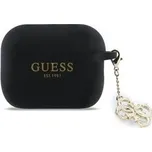 Guess 4G Charm Silikonové Pouzdro pro AirPods Pro 3 Black