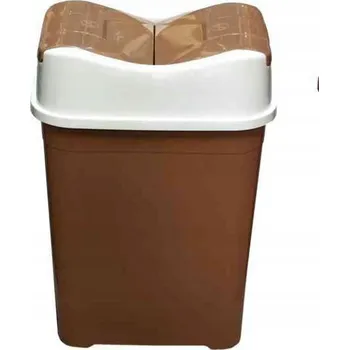 Odpadkový koš Odpadkový koš Bursev, Pelicano, 35 litrů, hnědý, s výklopným otevíráním, 52 cm