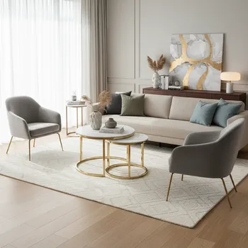 Konferenční stolek Signal Sada konferenčních stolků MUSE II | bílá