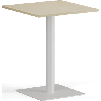 Psací stůl B2B Partner Konferenční stolek ENZO, 60x60 cm, bílá podnož, bříza