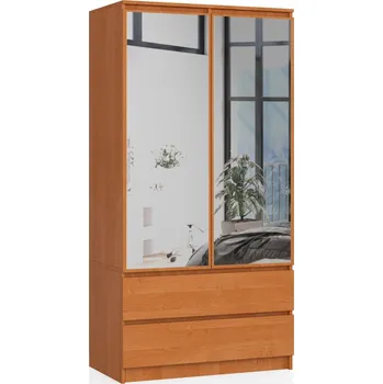 Šatní skříň Šatní skříň Star se zrcadlem 90 cm olše