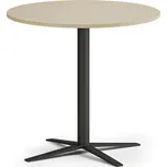 Konferenční stolek AURA, průměr 60 cm, černá podnož, bříza 225948840