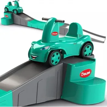 autíčko Doloni Dráha s odrážedlem 300 cm šedo-tyrkysová