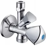 Kombinovaný rohový ventil Schell Sanland, 1/2˝ x 3/8˝ x 3/4˝, chrom