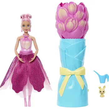 Panenka Mattel Barbie PETAL POP květinové překvapení - růžový tulipán