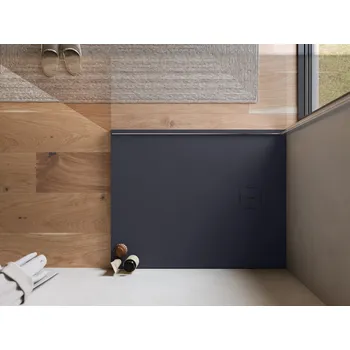 Sprchová vanička Calce antracitově šedá - obdélníková sprchová vanička 200x70, Mineralite W31AS20007017