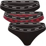 3PACK dámská tanga HUGO vícebarevná (50545703 641) S