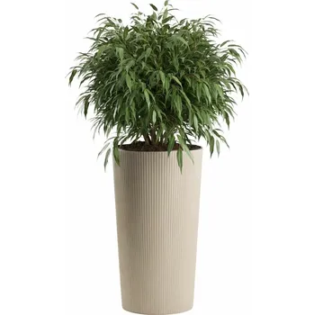 Květináč PLASTOVÝ KVĚTINÁČ URBANIKA ECO 57X29,5 CM LATTE