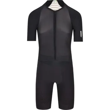Cyklistické kalhoty Q36.5 kombinéza na triatlon TRI Short Sleeve Skinsuit 2025 Černá M Pánské