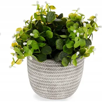 umělá květina UMĚLÁ ZELENÁ ROSTLINA V KVĚTINÁČI Ø 20 cm UMĚLÉ KVĚTY V KVĚTINÁČI