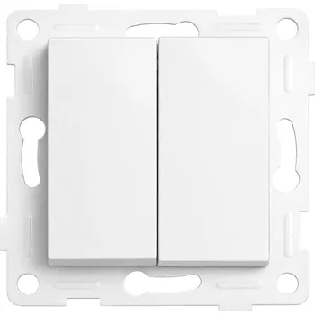vypínač DVOJITÝ VYPÍNAČ SVĚTLA BÍLÝ ZAPUŠTĚNÝ VYPÍNAČ ZÁSUVKA