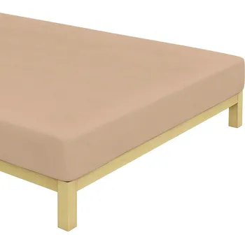 Prostěradlo Froté prostěradlo Světle Hnědé 90x200 cm