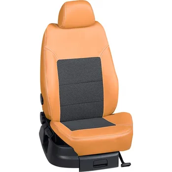 Potah sedadla Autopotahy Volkswagen TOURAN / TOURAN /10.2010-09.2015, Touran (7 míst), KOŽENKA > OR 0286 (OR 0286 / Hnědý koženkový bok)