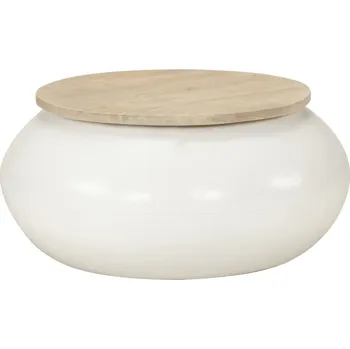 Konferenční stolek vidaXL Konferenční stolek 51x51x27 cm masivní mangovníkové dřevo [352052] Barva: Bílá