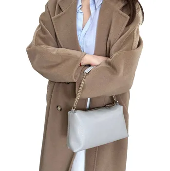 Kabelka Elegantní kožená kabelka přes rameno 6570 šedá, MAXFLY