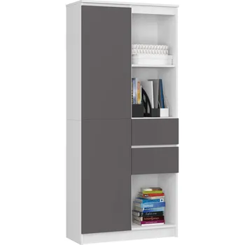 Knihovna Knihovna R 80 cm CLP R15 bílá/grafitová