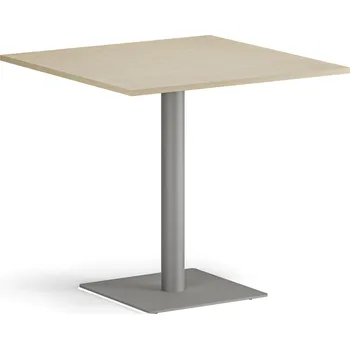 Psací stůl B2B Partner Konferenční stolek ENZO, 80x80 cm, šedostříbrná podnož, bříza