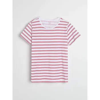 Dámské tričko Sinsay - Bavlněné pruhované tričko - červená - 001HB-33J - 001HB-33J-S