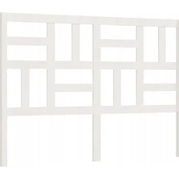 VidaXL Čelo postele, bílé, 156x4x104 cm, masiv