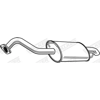 Výfukový systém Zadní tlumič výfuku WALKER 23369