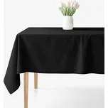 Hranatý ubrus 100% bavlněné plátno - černý 120 x 180 cm