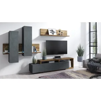 Obývací stěna Obývací sestava BOTA Appenzellský smrk - šedá Matera