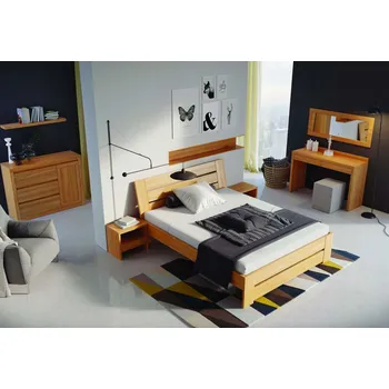 Postel Manželská postel z masivu LK292 dub