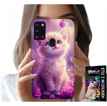 Pouzdro na mobilní telefon POUZDRO pro SAMSUNG GALAXY A21s - SLADKÁ KOČKA, KOČKA, SE ZVÍŘATY
