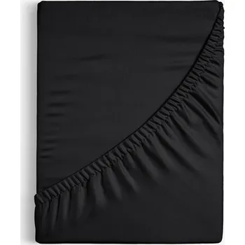 Prostěradlo Bavlněné napínací prostěradlo - černé 80 x 160 cm