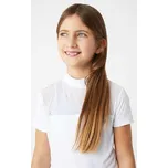 Dětské závodní triko Horze Kaya, SS 26, bílé - vel. 158/164