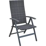 ASKO Zahradní ratanové křeslo polohovatelné CALVIN (šedá) 66041793