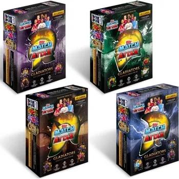 Sběratelská karetní hra Topps Match Attax UEFA Gladiators 4 Battlers Mega Tin mix barev