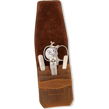 Pracovní nůž Manikúrní sada ALPEN Inox kožená 4 ks hnědá